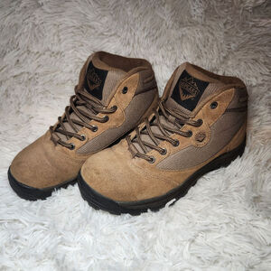 50 Peaks Gannett Hiking Boots Steel Toe Lace Up Ankle Boot Womens Size 7.5 Tan
